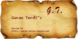 Garas Teréz névjegykártya